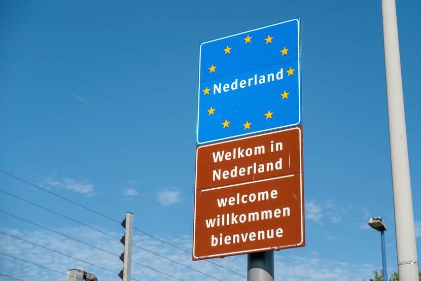Grensbord 'Welkom in Nederland'