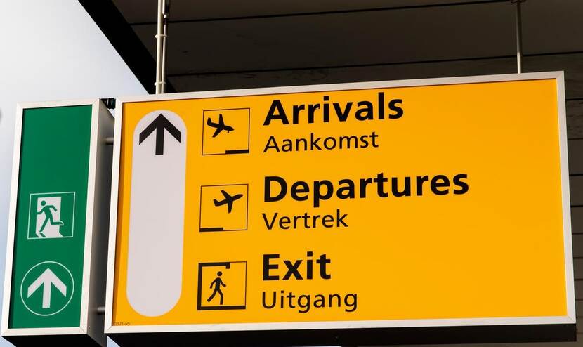 Aankomst en vertrekborden Schiphol